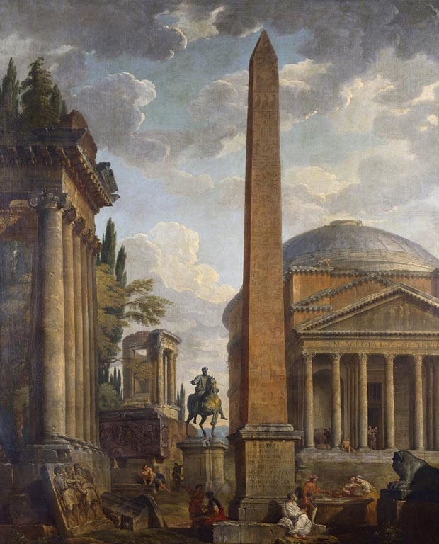 Giovanni Paolo Panini, Caprice View with the Pantheon and Roman Ruins