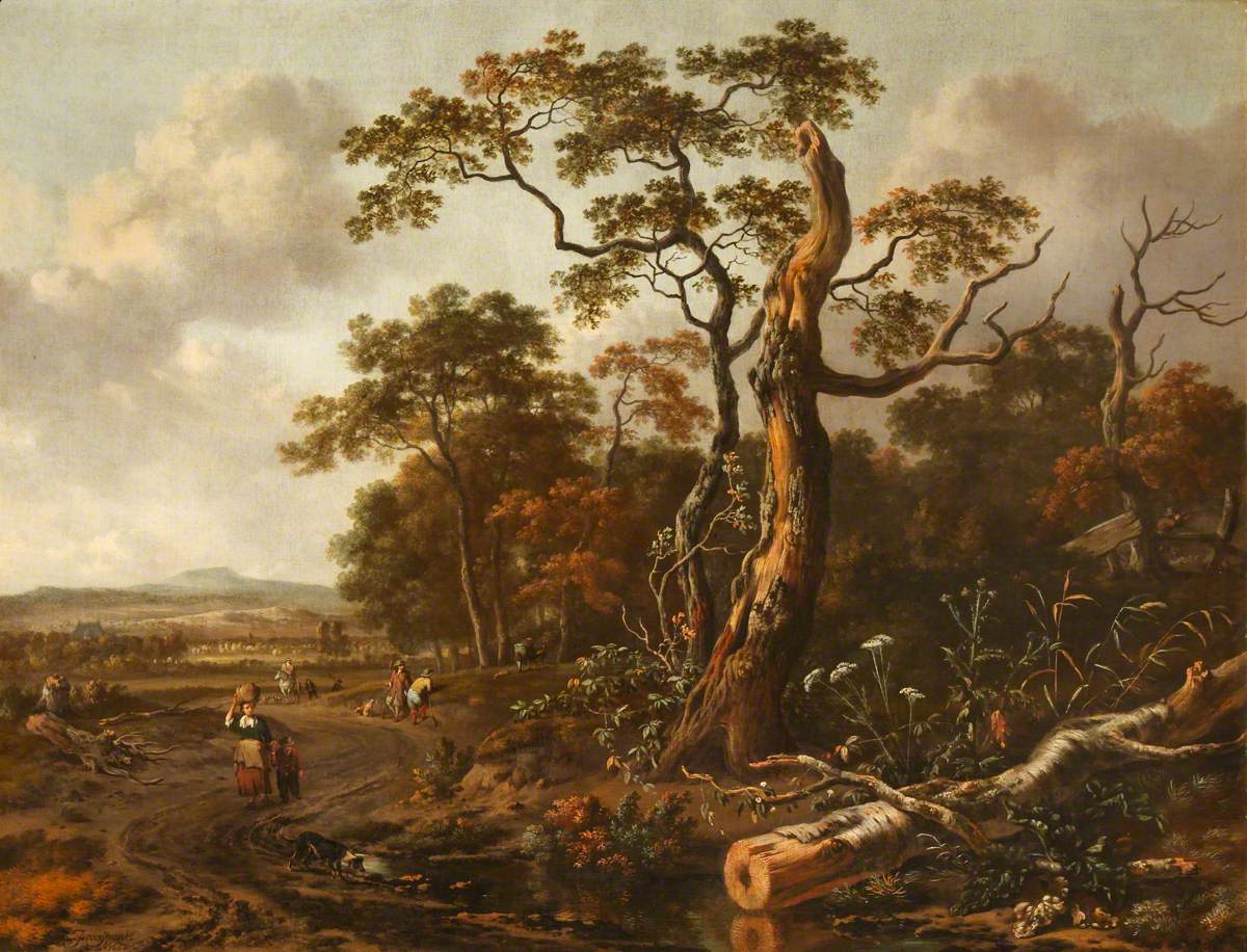 Jan Wijnants, Figures on a Road by a Wood