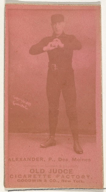Goodwin & Company, Alexander, Pitcher, Des Moines, from the Old Judge series (N172) for Old Judge Cigarettes