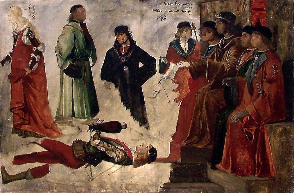 Eilif Peterssen, Figure Studies after ®The Amassadors of England¯