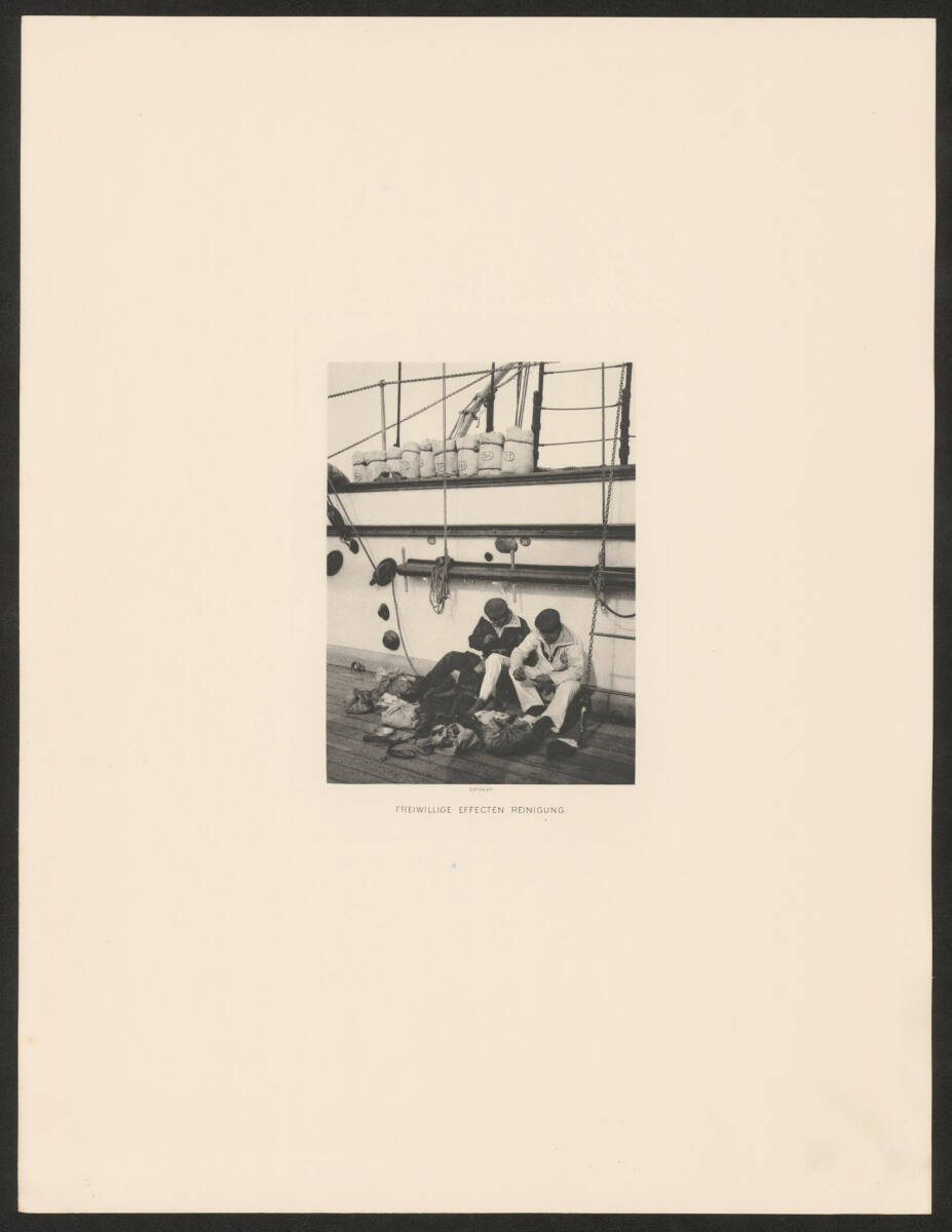AlexanderHauger, Freiwillige Effecten Reinigung (aus der Serie "Bord-Scenen - Bilder aus dem Schiffsleben der K.u.K. Kriegsmarine")