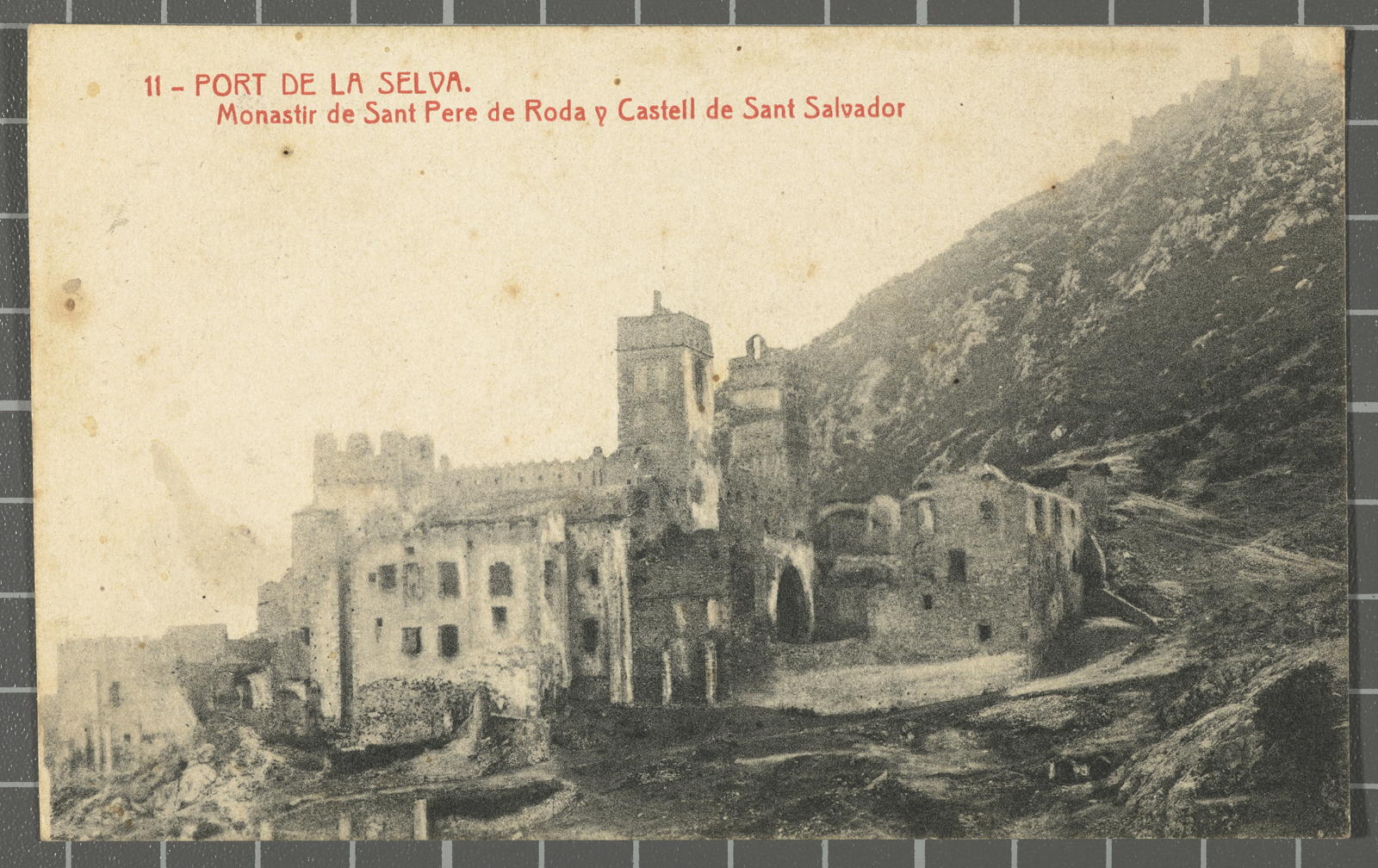 Desconegut, 11 - Port de la Selva. Monastir de Sant Pere de Roda y Castell de Sant Salvador
