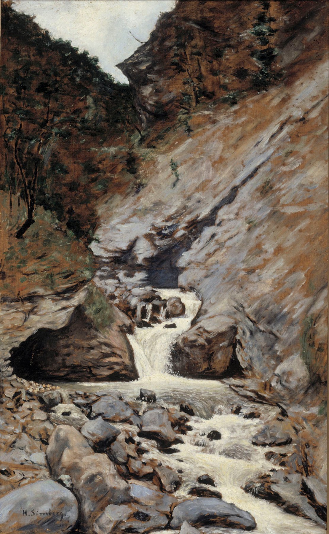 Hugo Simberg, Mountain Stream in Caucasia