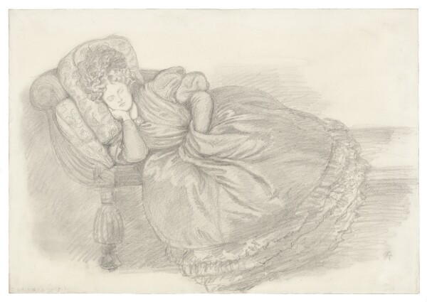 Dante Gabriel Rossetti, Study of Fanny Cornforth, asleep on a chaise-longue
