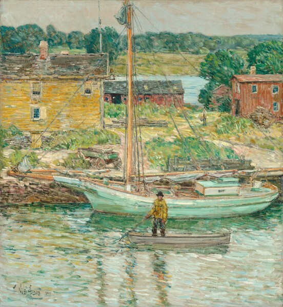 Childe Hassam, Oyster Sloop, Cos Cob