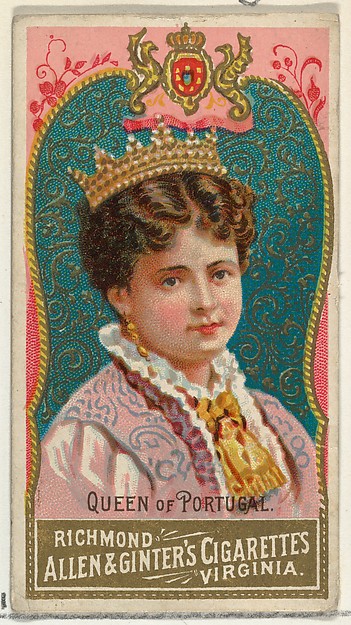 Allen & Ginter, Queen of Portugal, from World's Sovereigns series (N34) for Allen & Ginter Cigarettes