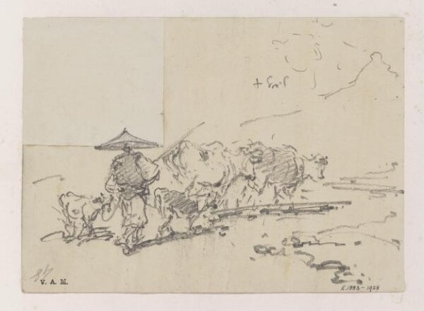 George Chinnery, A Chinese cowherd driving cattle