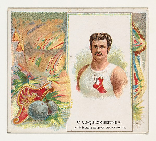 Allen & Ginter, C.A.J. Queckberner, Shot Put, from World's Champions, Second Series (N43) for Allen & Ginter Cigarettes