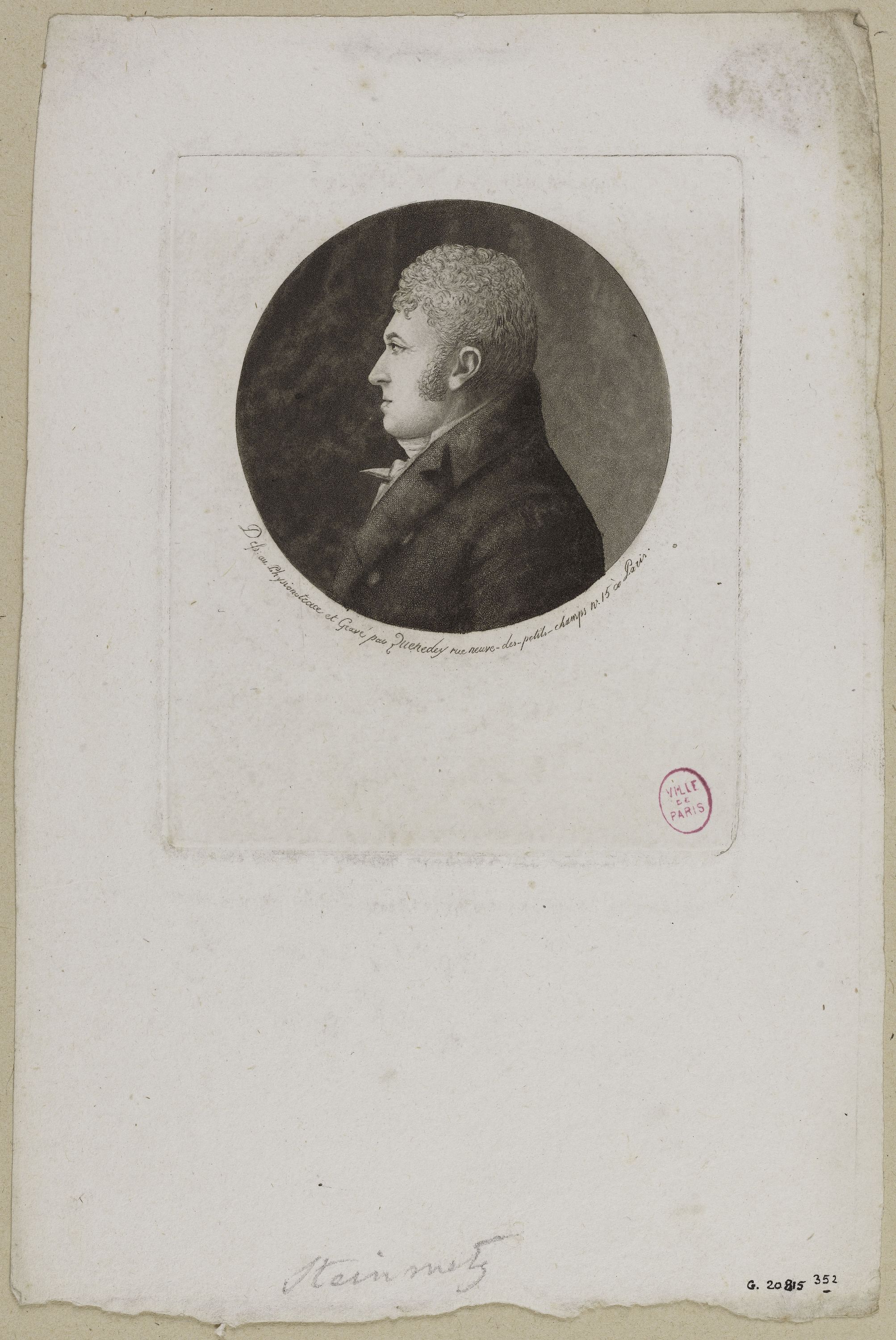 Edmé Quenedey, Portrait de Monsieur Steinmetz