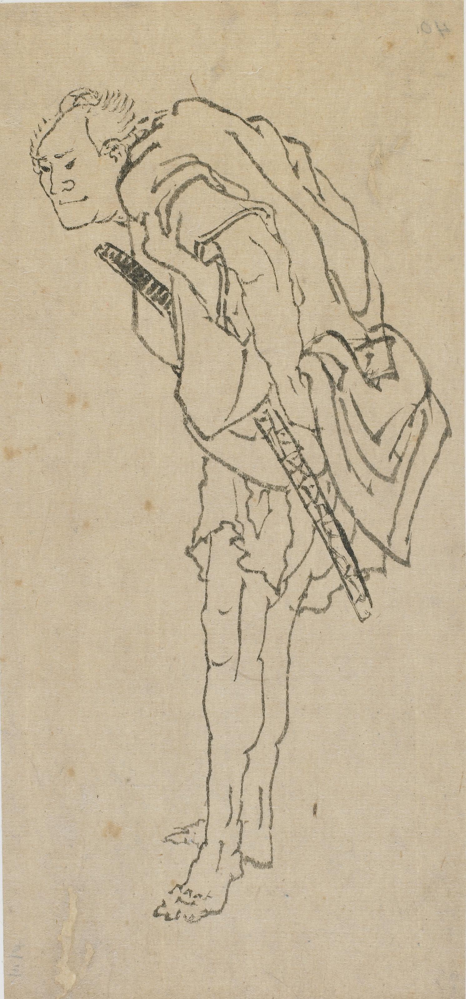 Katsushika Hokusai, Standing man