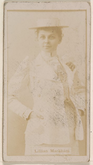 Kinney Brothers Tobacco Company, Lillian Markham, from the Actresses series (N245) issued by Kinney Brothers to promote Sweet Caporal Cigarettes