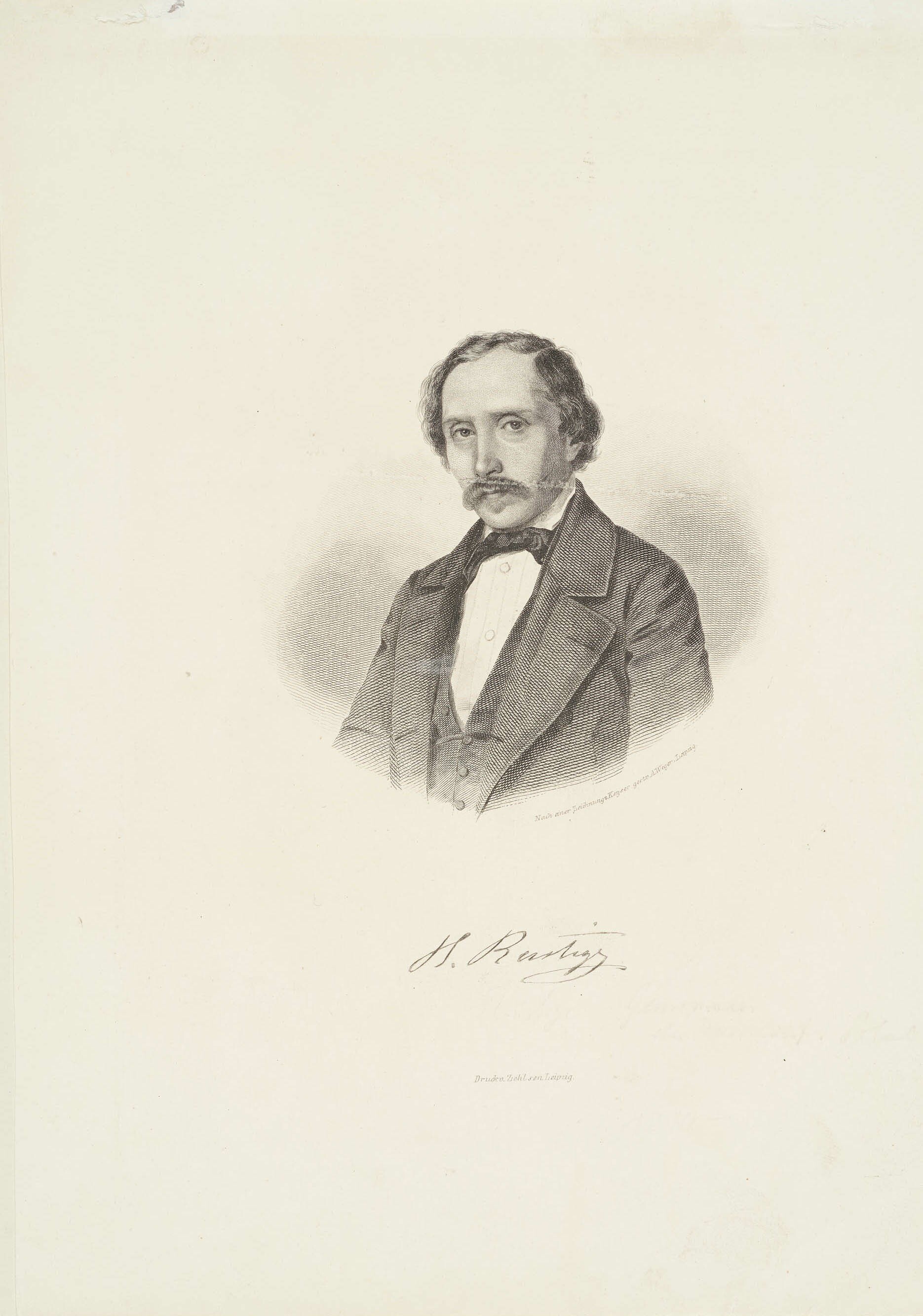 August Weger, Bildnis Heinrich von Rustige