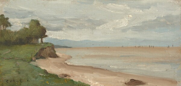 Jean-Baptiste-Camille Corot, Beach near Etretat