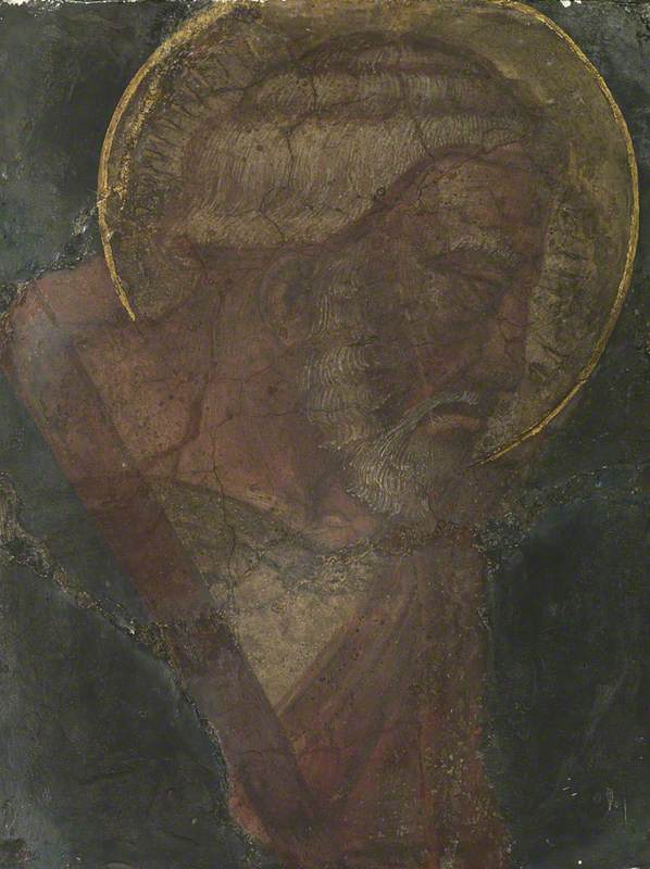 Unknown artist, Head of a Male Saint