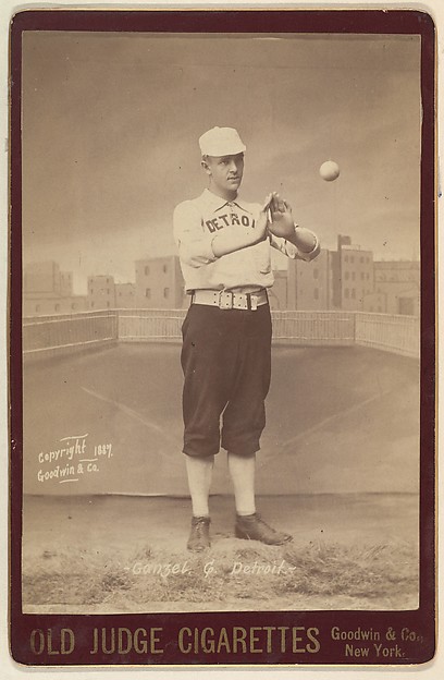 Goodwin & Company, Ganzel, Catcher, Detroit, from the series Old Judge Cigarettes