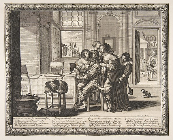 Abraham Bosse, The Prodigal Son in a House of Ill Repute (L'Enfant prodigue dans une maison de débauche, version couvert)