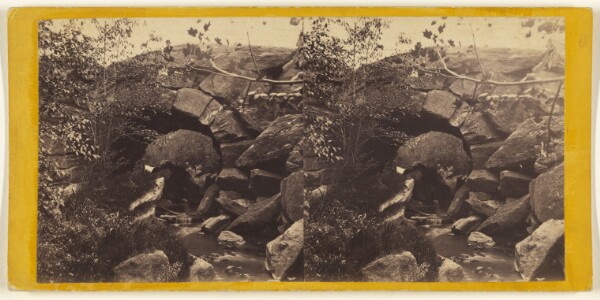 Edward and Henry T. Anthony & Co., Central Park. Rustic Stone Bridge, carrying the Drive over the Walk and Brook, North end of the Park.