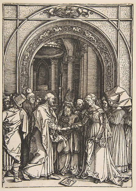 Albrecht Dürer, The Betrothal of the Virgin, from "The Life of the Virgin"