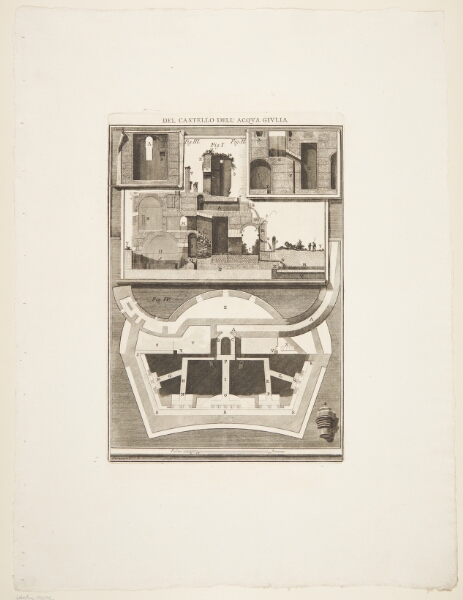 Giovanni Battista Piranesi, Plan og snit af en bygning over en fontæne