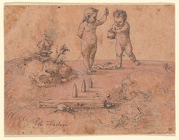 Peter Flötner, Two Children Playing with a Ball