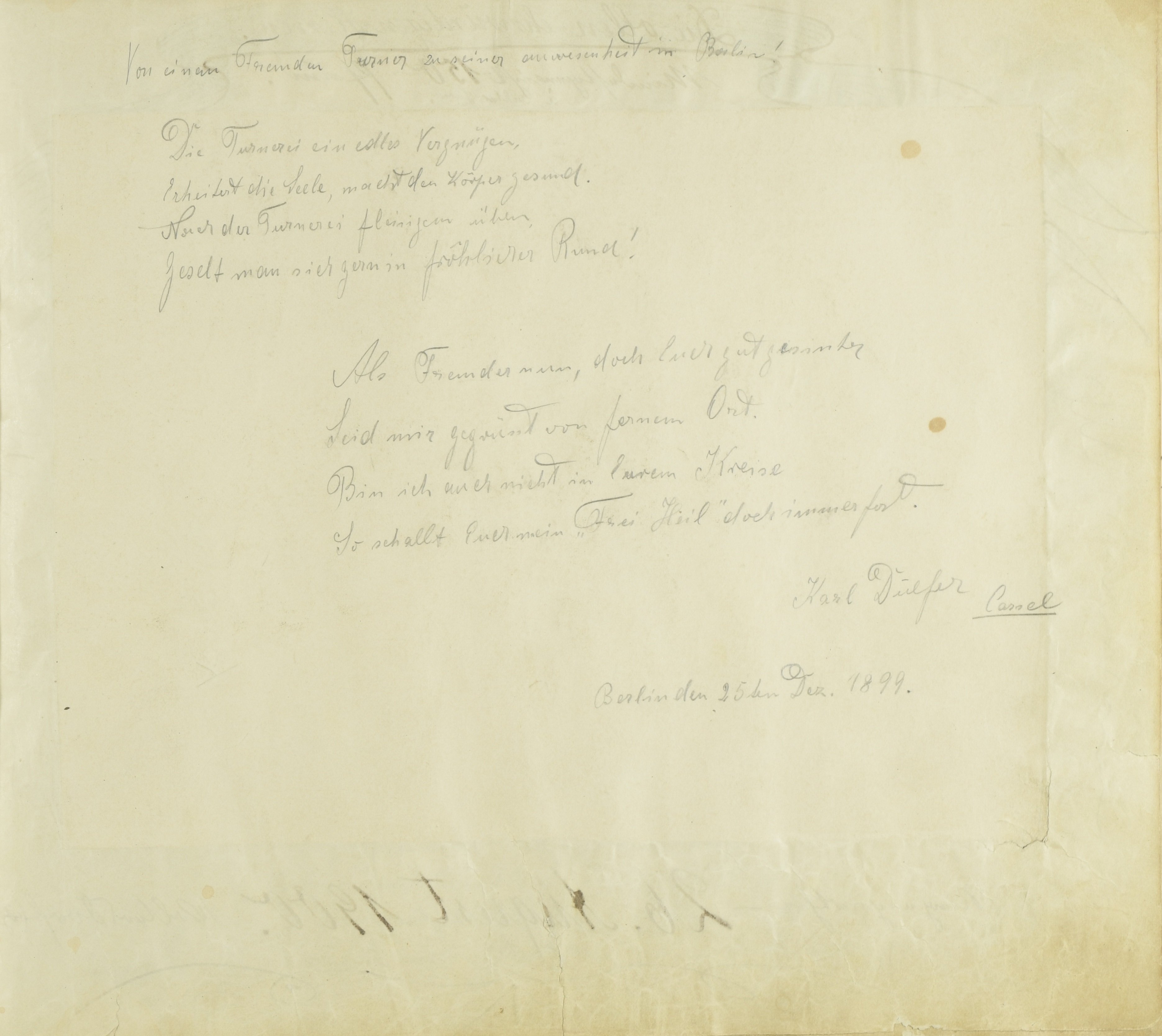 Unknown artist, Turnergruß, S. 32