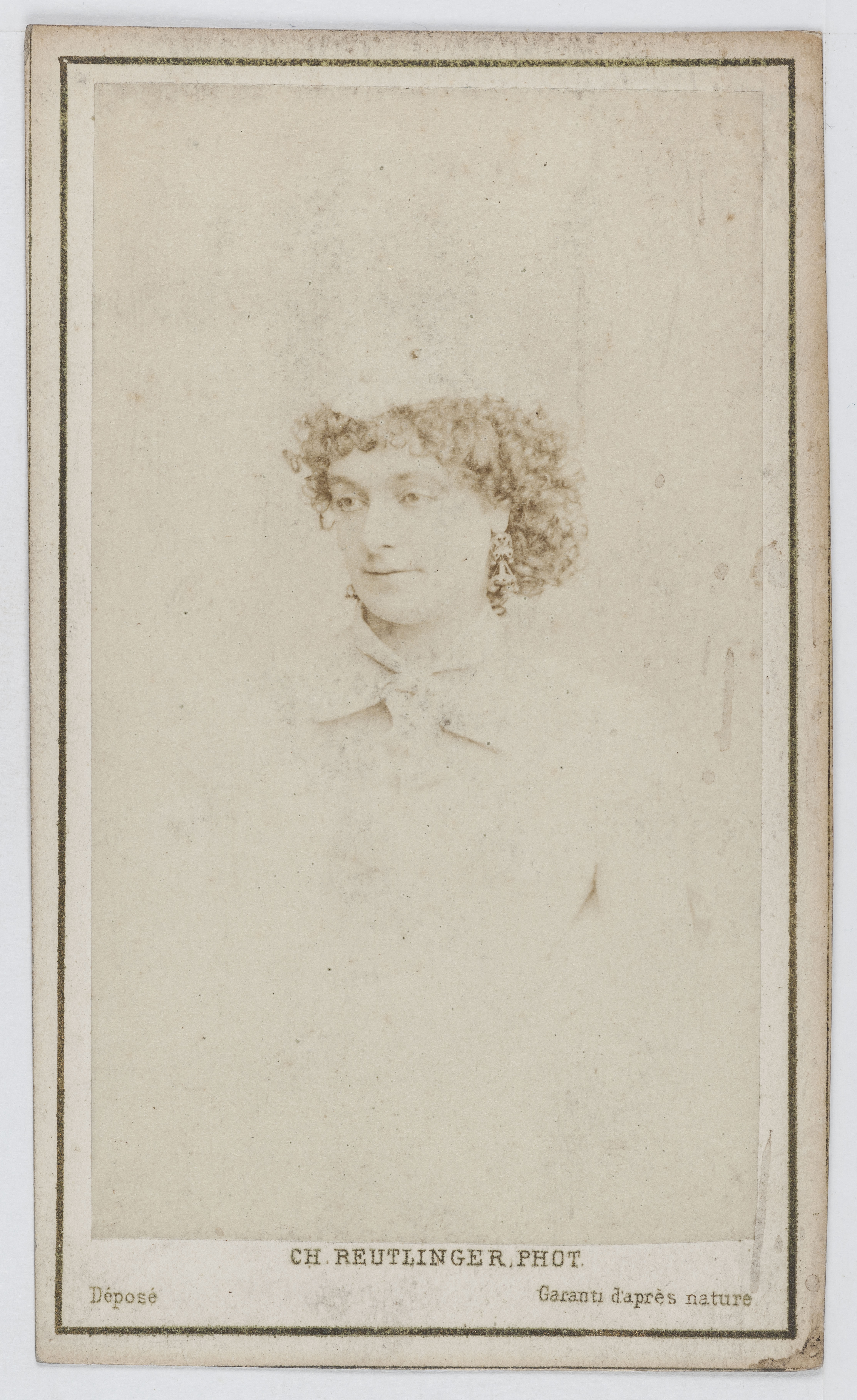 Charles Reutlinger, Portrait de Louise Vaissière (1844-1874), dite Lise Tautin, actrice et chanteuse.