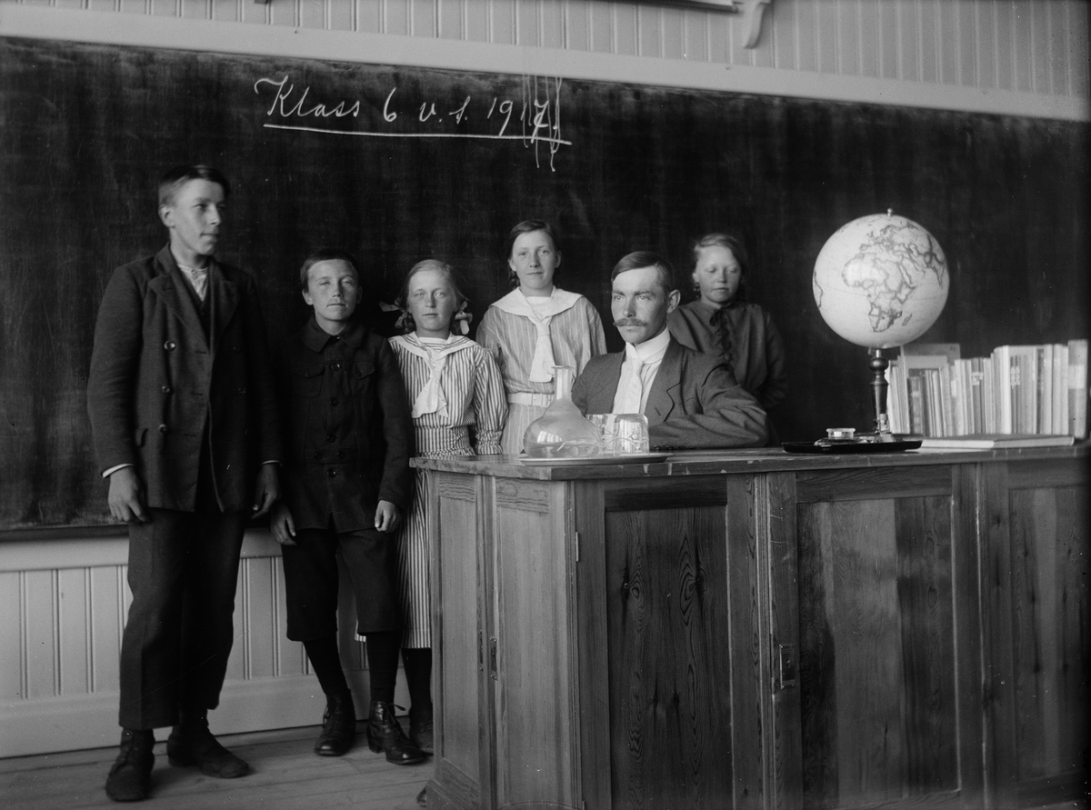 Josef Ärnström, Klass 6 vårterminen 1917, Kiruna, Lappland