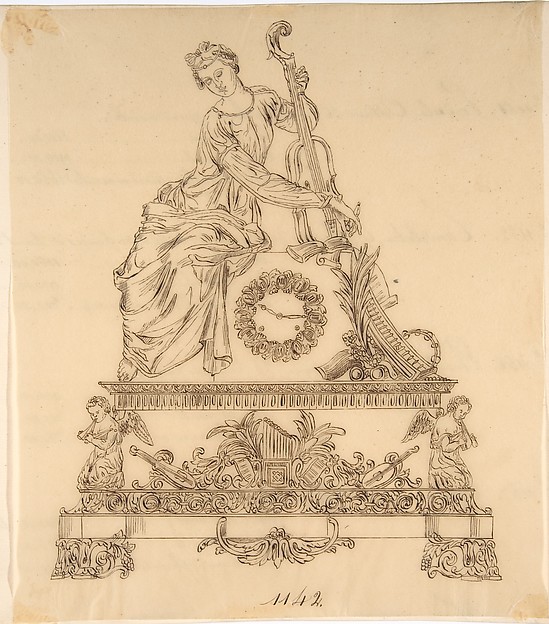 Anonymous, French, 19th century, Design for a Mantle Clock