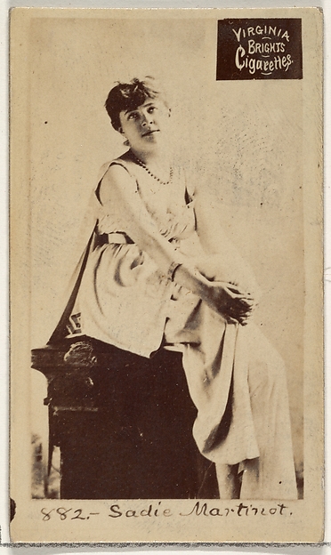 Allen & Ginter, Card 882, Sadie Martinot, from the Actors and Actresses series (N45, Type 2) for Virginia Brights Cigarettes