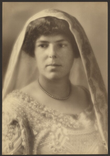 Louis Fleckenstein, [Portrait of a Bride with Beaded Dress]