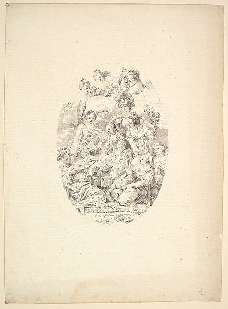 Augustin de Saint-Aubin, Allegory of Marie Antoinette