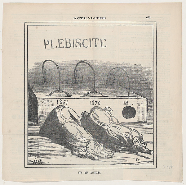 Honoré Daumier, Advice to amateurs, from 'News of the day,' published in "Le Charivari"