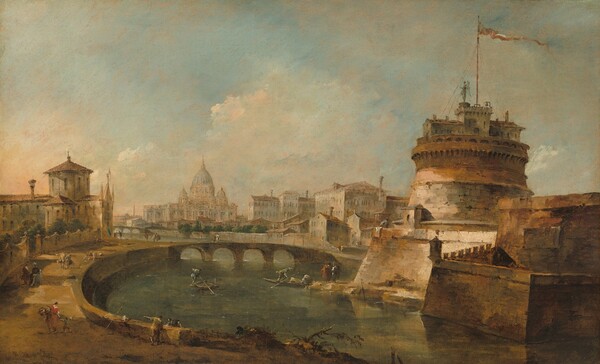 Francesco Guardi, Fanciful View of the Castel Sant'Angelo, Rome