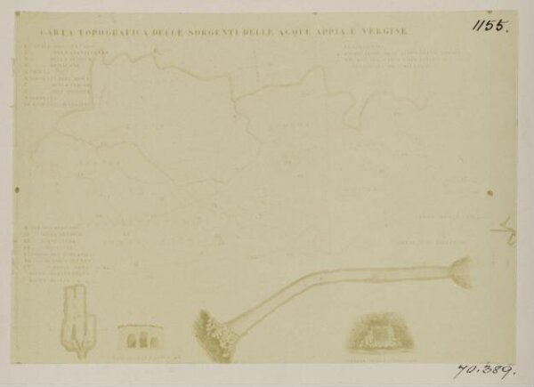 Parker, John Henry, Excavations, 1868 - Plan of the Sources of the Aqua Appia and the Aqua Virgo, in the meadows of Lucullus, near Collatia.