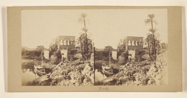 Francis Frith, [Le Temple hypethre sur l'ile de Philae No. 2]