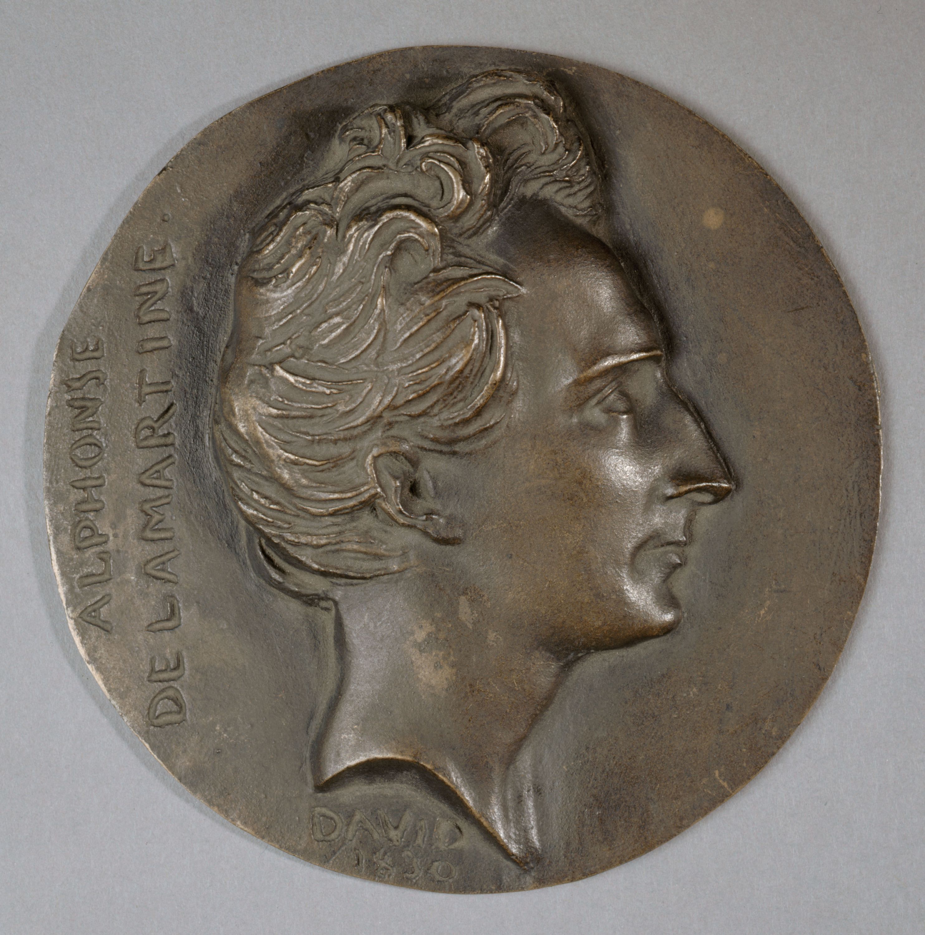 David d'Angers, Portrait d'Alphonse de Lamartine (1790-1869), écrivain