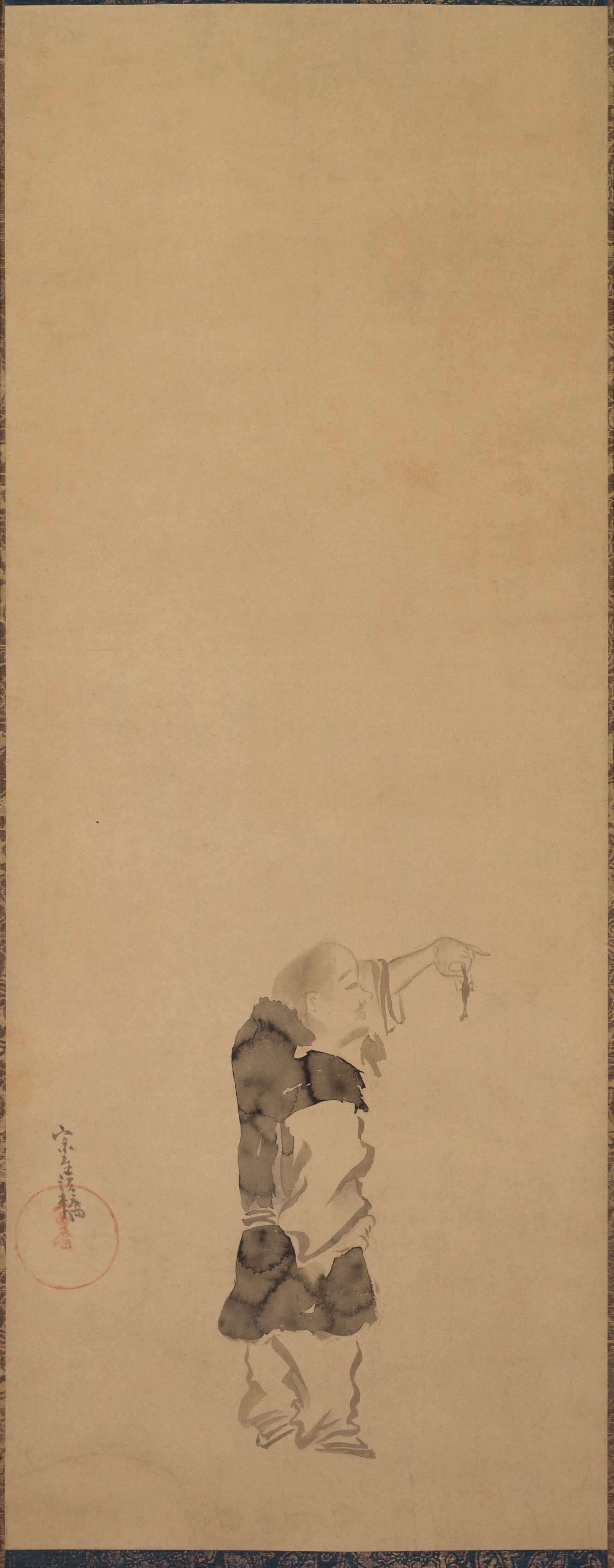 Tawaraya Sōtatsu, Kenshu, Monk with Shrimp
