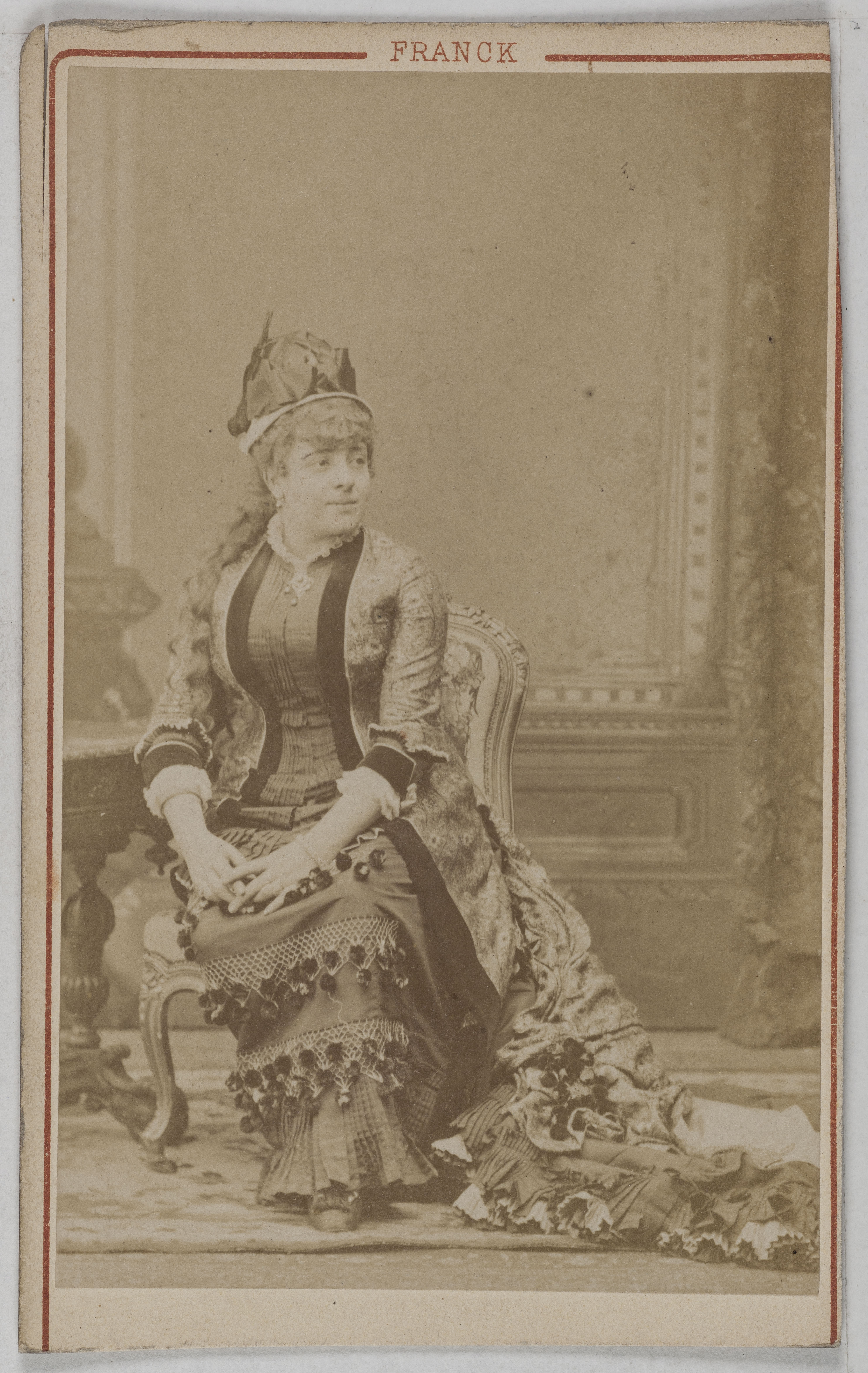 Franck, Portrait d'Anna Judic (Anna Marie Louise Damiens, épouse Israël, dite), (1850-1911), (cantatrice, actrice)