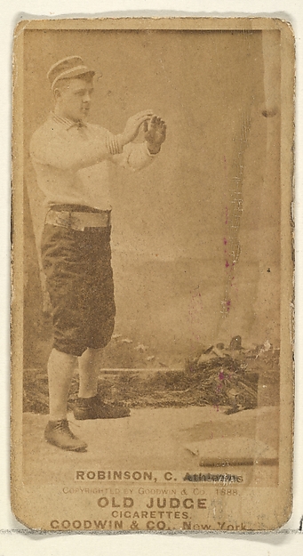 Goodwin & Company, Robinson, Catcher, Philadelphia Athletics, from the Old Judge series (N172) for Old Judge Cigarettes