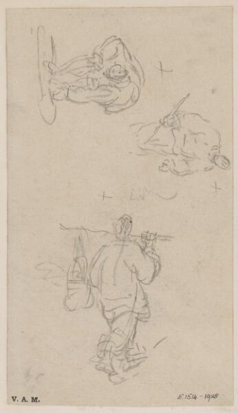 George Chinnery, Three sketches of Chinese men