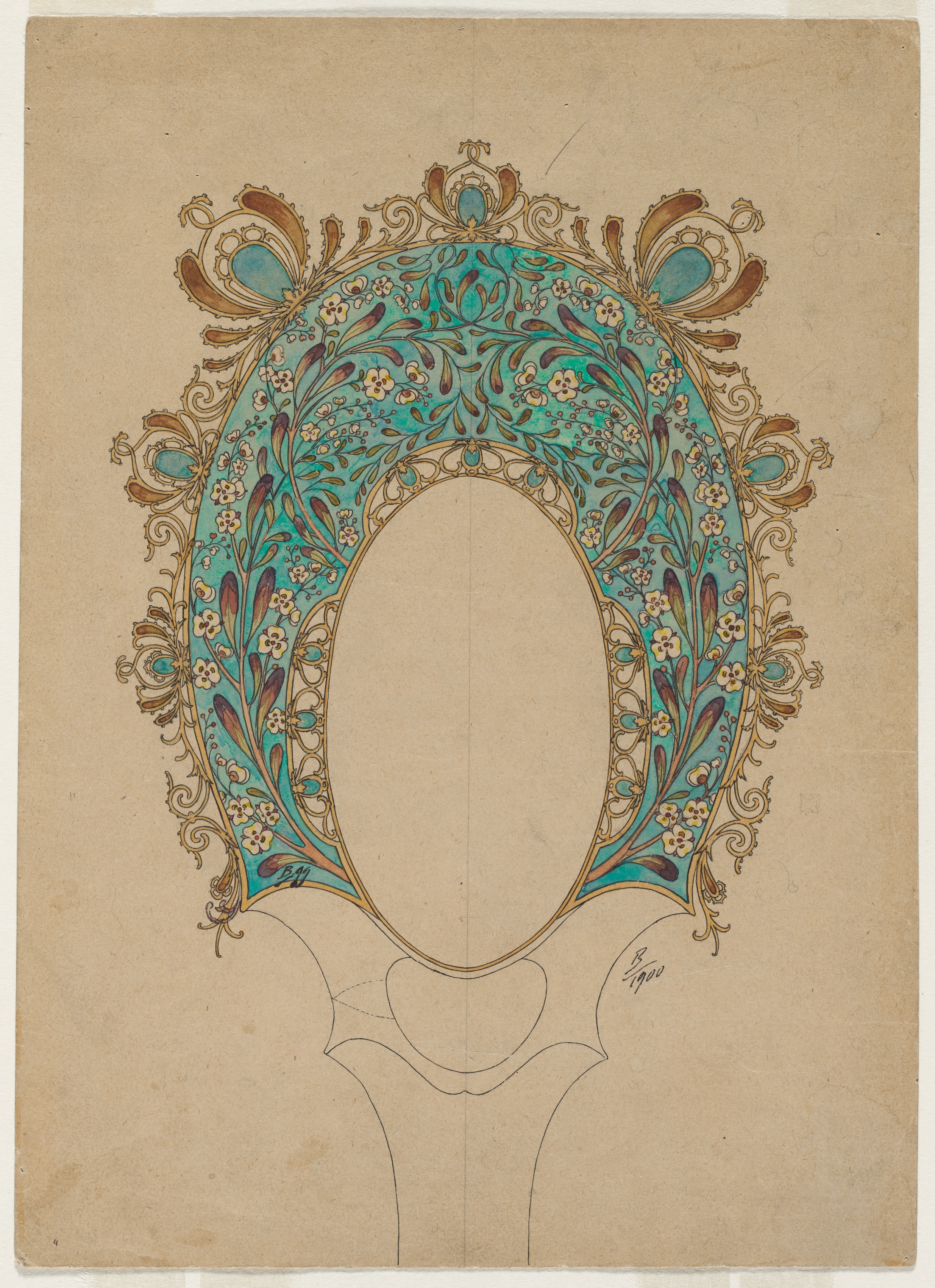 Félix Bracquemond, Designs for a Hand Mirror