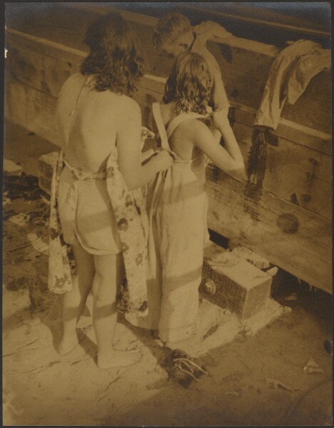 Louis Fleckenstein, [Children at Water Trough]