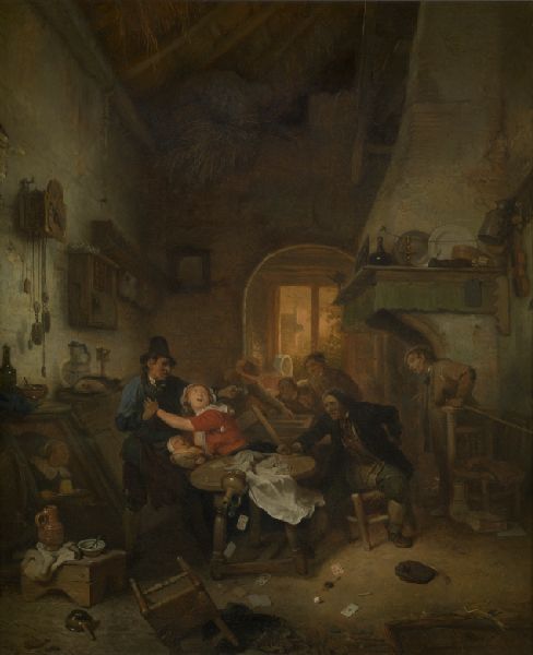 Ignatius Josephus Van Regemorter, Cardplayers Quarreling