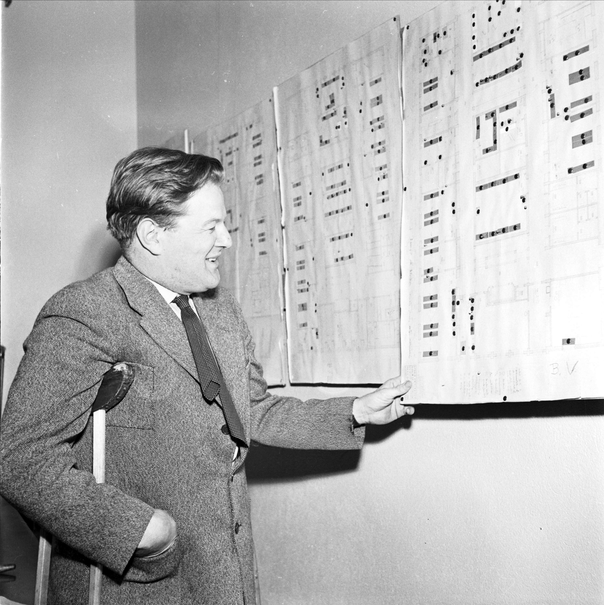 Uppsala-Bild, Upsala Bayerska Bryggeri AB, kvarteret Sandbacken, Uppsala våren 1952