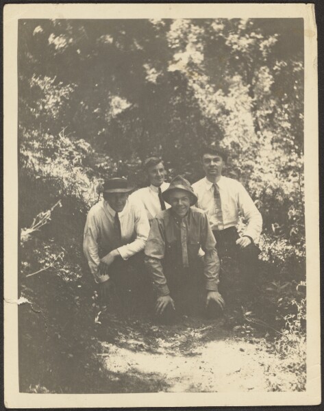 Louis Fleckenstein, [Four Men in Forest]