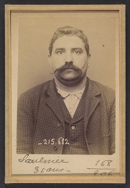 Alphonse Bertillon, Savard. Henri-Auguste. 29 ans, né le 7/5/65 à Paris XXe. Ciseleur. Anarchiste. 2/7/94.