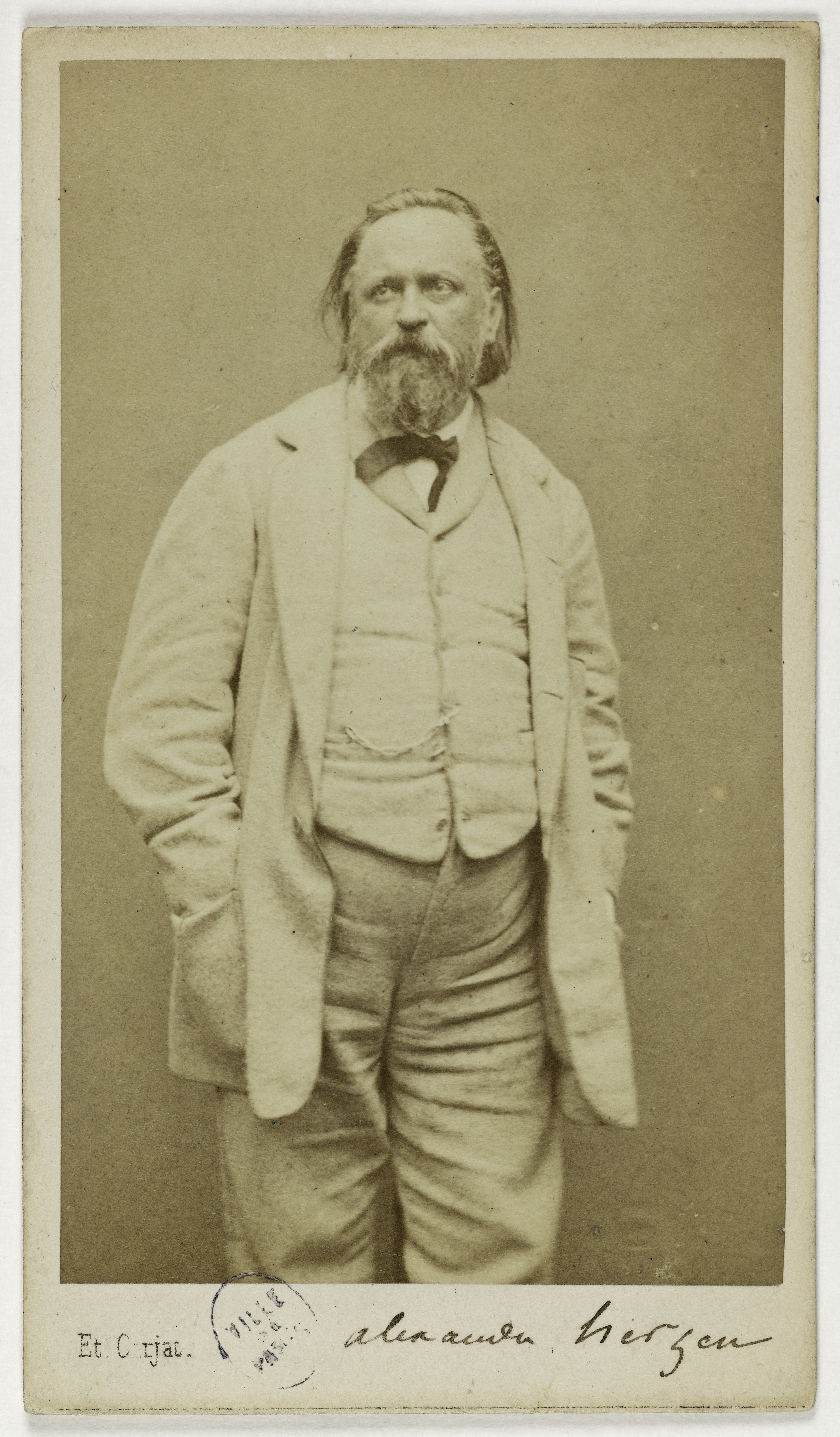 Carjat & Cie, Portrait d'Alexandre Herzen, (1812-1870), écrivain russe