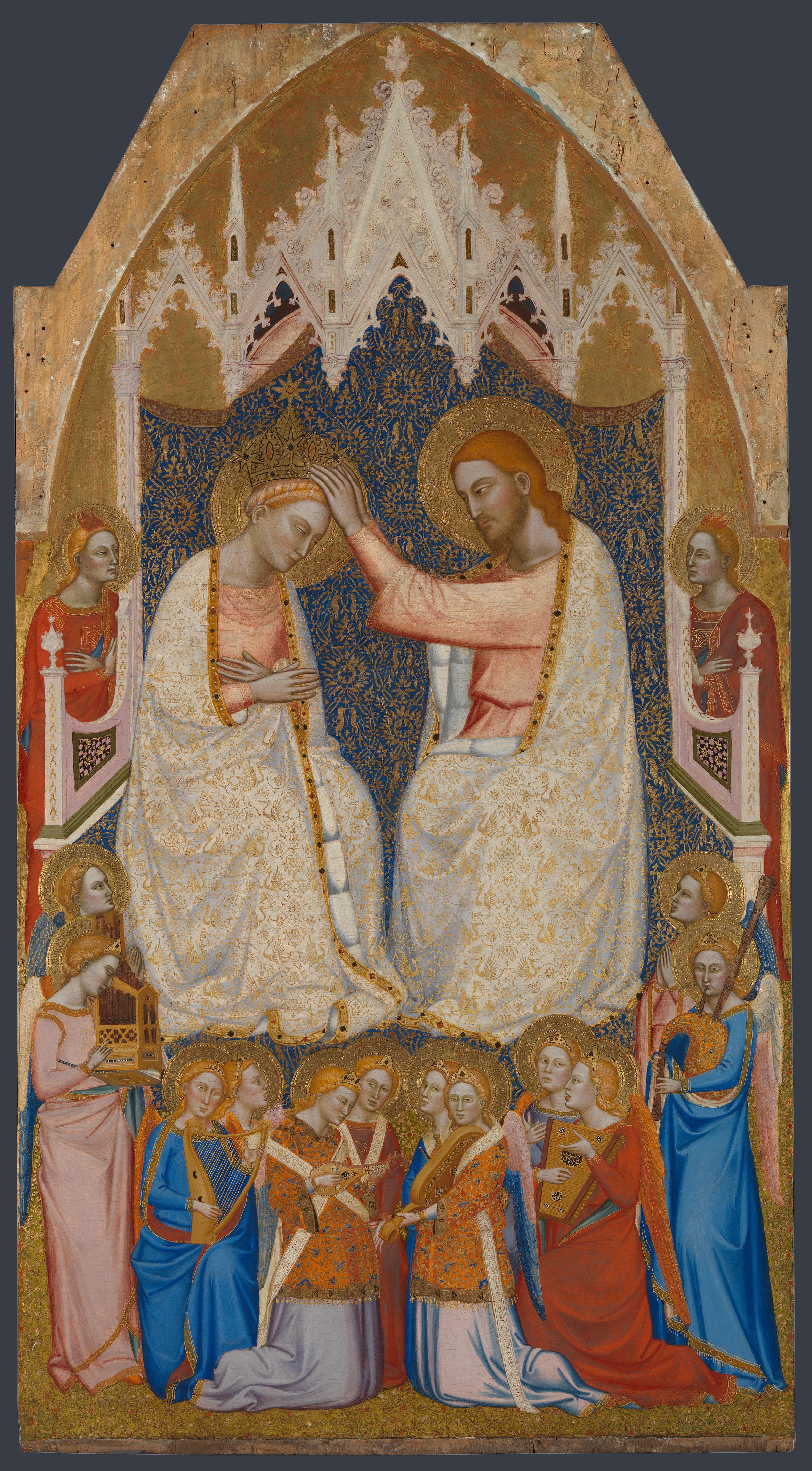Jacopo di Cione, The Coronation of the Virgin: Central Main Tier Panel
