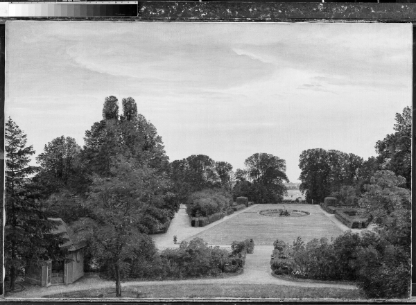 P.C. Skovgaard, Parken ved Nysø. Til venstre Thorvaldsens atelier