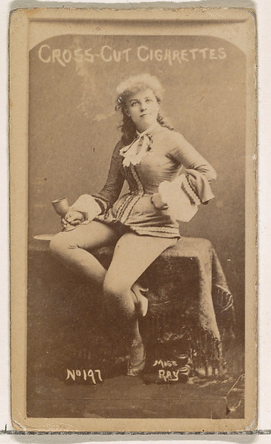 W. Duke, Sons & Co., Card Number 197, Miss Ray, from the Actors and Actresses series (N145-1) issued by Duke Sons & Co. to promote Cross Cut Cigarettes